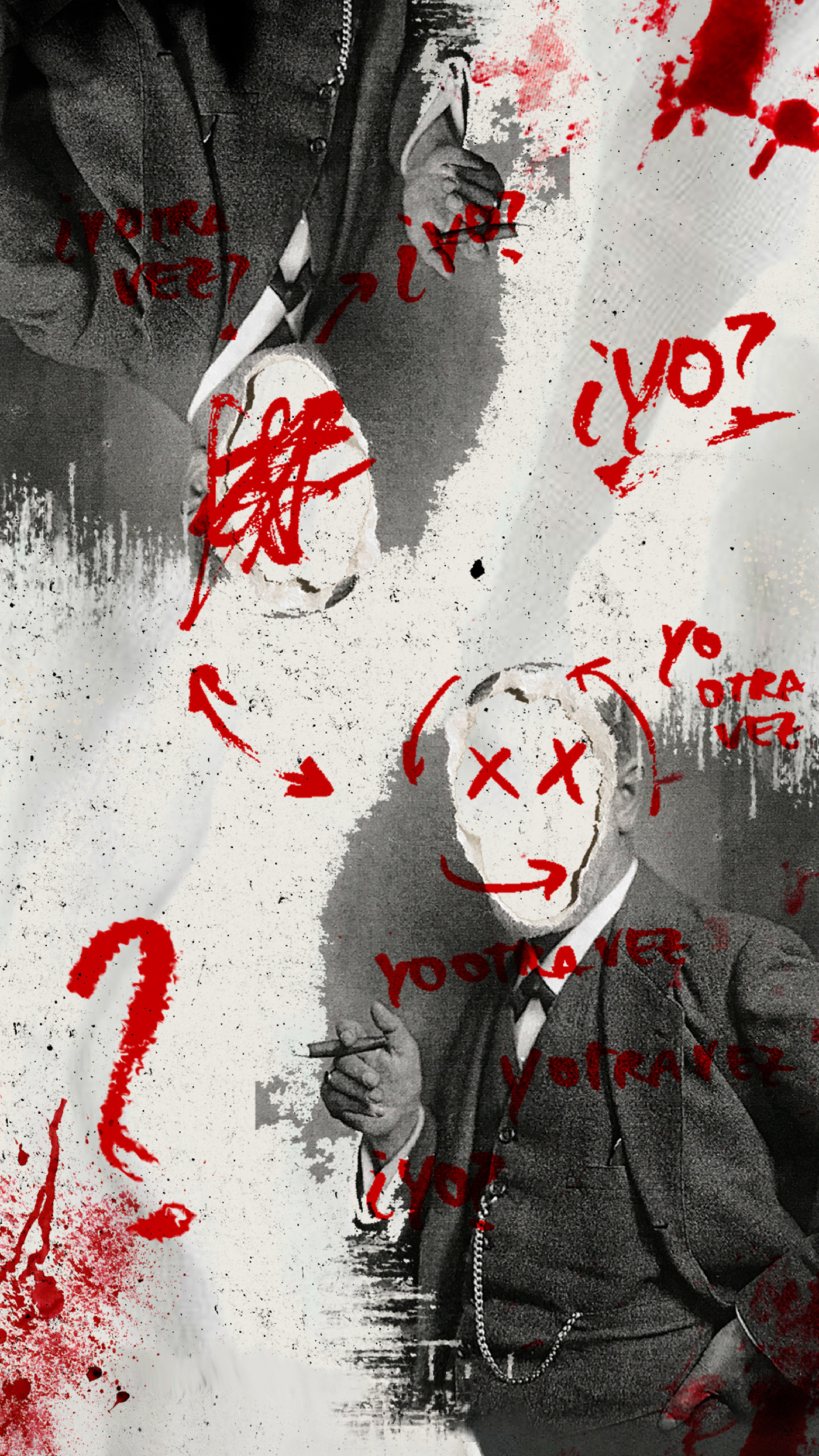 Image may contain: drawing, red and art